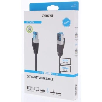 Hama síťový kabel Cat6a S/FTP RJ45 0,5 m, stíněný, 10 Gb/s