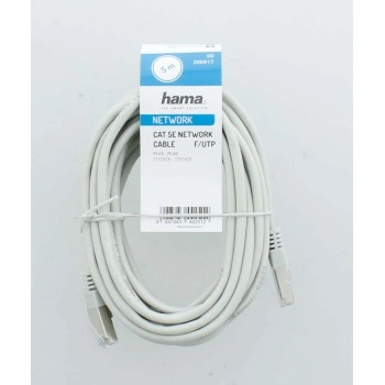 Hama síťový kabel Cat5e F/UTP RJ45 5 m, stíněný, nebalený
