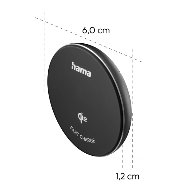 Hama bezdrátová nabíječka Qi2 15 W, magnetická, samostatný kabel 1 m