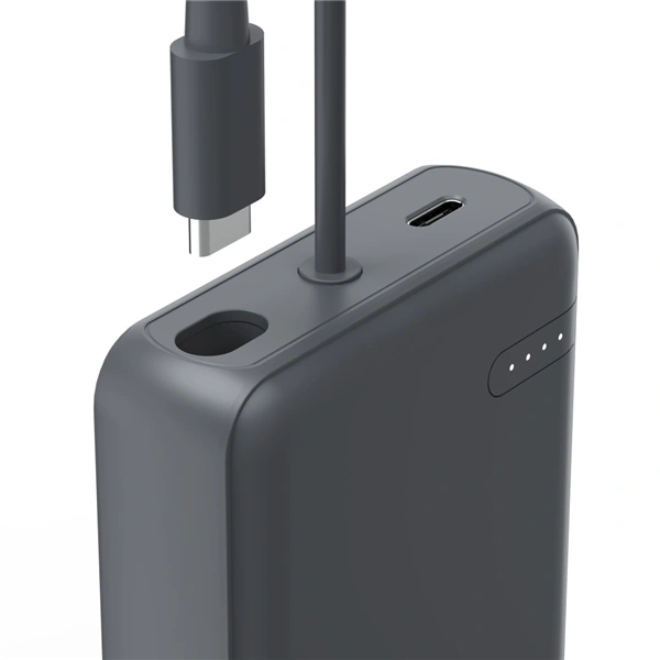 Hama Travel, powerbanka 10000 mAh, 3 A, výstup: 2x USB-C, s integrovaným kabelem