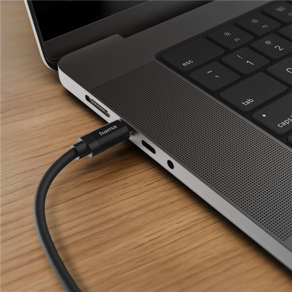 Hama USB-C 2.0 kabel Fabric, 1,5 m, 100 W, opletený