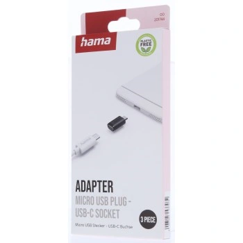 Hama redukce micro USB na USB-C, kompaktní, 3 ks