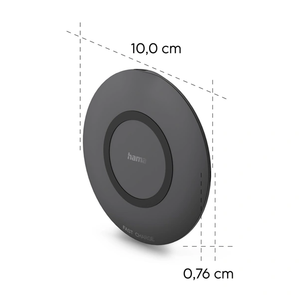 Hama bezdrátová nabíječka Qi 15 W
