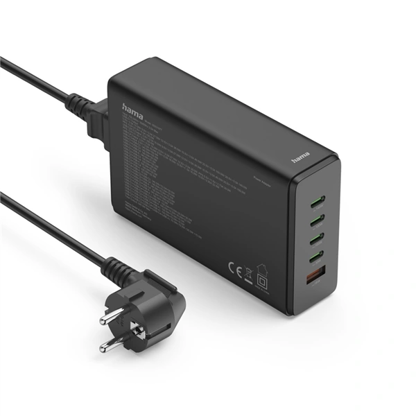 Hama USB nabíjecí stanice GaN, 4x USB-C PD, 1x USB-A QC, 240 W