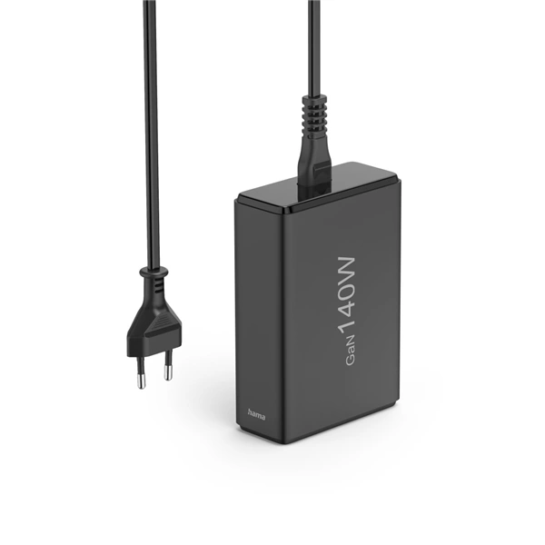 Hama USB nabíjecí stanice GaN, 3x USB-C PD, 2x USB-A (1x QC), 140 W