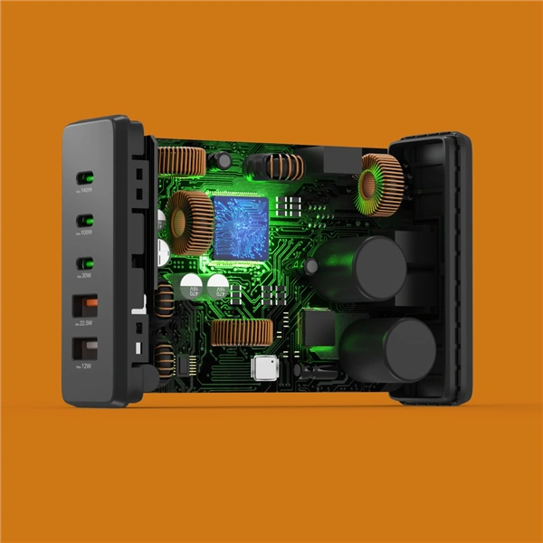 Hama USB nabíjecí stanice GaN, 3x USB-C PD, 2x USB-A (1x QC), 140 W