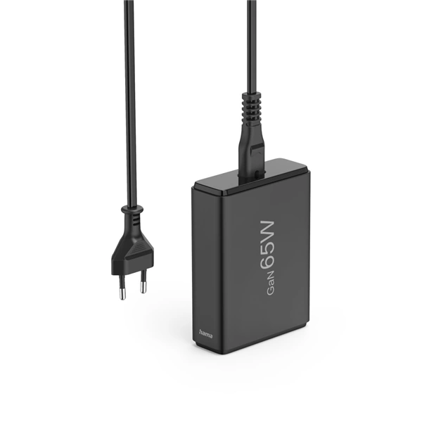 Hama USB nabíjecí stanice GaN, 2x USB-C PD, 2x USB-A QC, 65 W