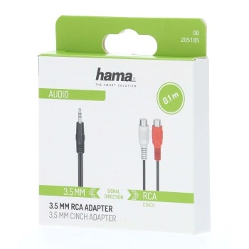 Hama audio redukce jack vidlice na 2 cinch zásuvky, 10 cm