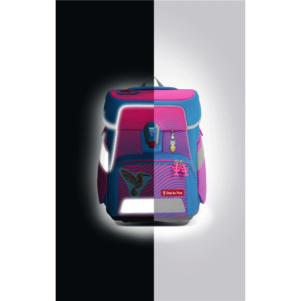 Školní aktovka Step by Step SPACE NEON, Kolibri Kaja - 5 dílný set, AGR certifikát