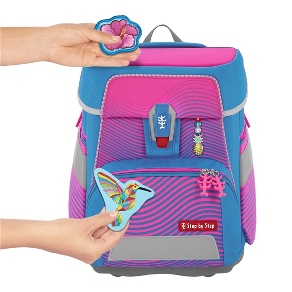 Školní aktovka Step by Step SPACE NEON, Kolibri Kaja - 5 dílný set, AGR certifikát