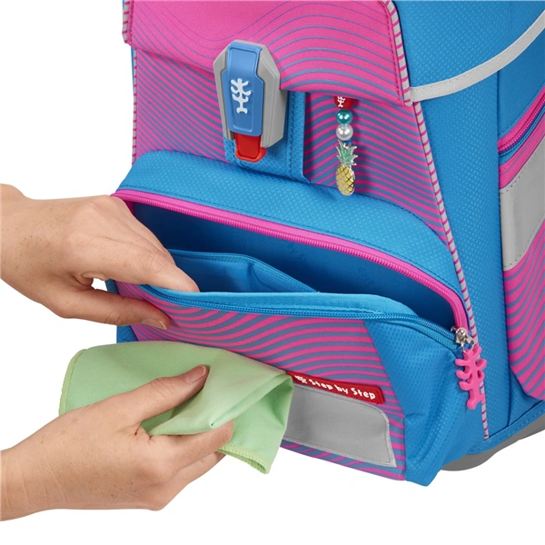 Školní aktovka Step by Step SPACE NEON, Kolibri Kaja - 5 dílný set, AGR certifikát