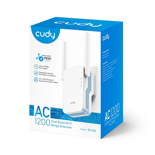 Cudy AC1200 Wi-Fi 5 Mesh extender (RE1200)