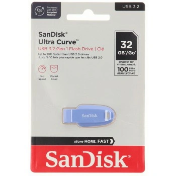SanDisk Ultra Curve Flash Drive, 32 GB, USB 3.2, modrá