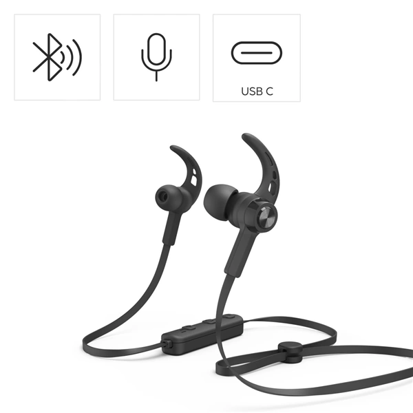 Hama Bluetooth špuntová sluchátka Freedom Run III, černá