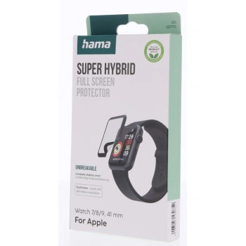 Hama Super Hybrid, ochrana displeje pro Apple Watch 7/8/9, 41 mm, nerozbitná