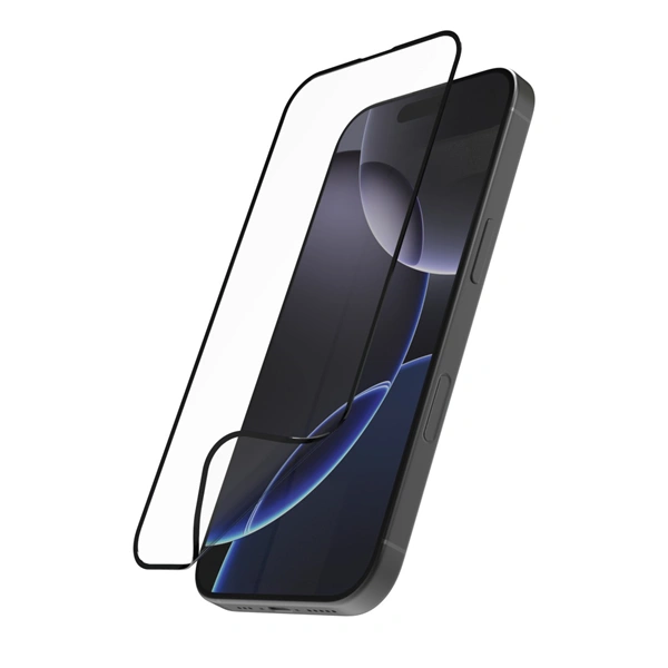 Hama Super Hybrid, nerozbitné ochranné sklo na displej pro Apple iPhone 16 Pro, licence D3O®