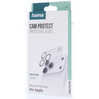 Hama Cam Protect, ochranné sklo fotoaparátu pro Apple iPhone 17 Pro Max, průhledné