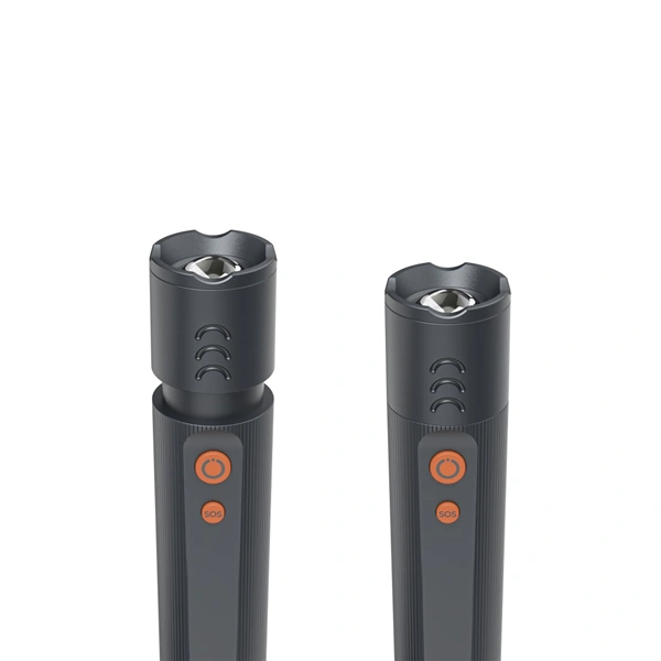 Hama FLX600, LED svítilna, hliníková, 600 lm / 250 m, 4 režimy+SOS, IP44, zoom, karabinka, baterie