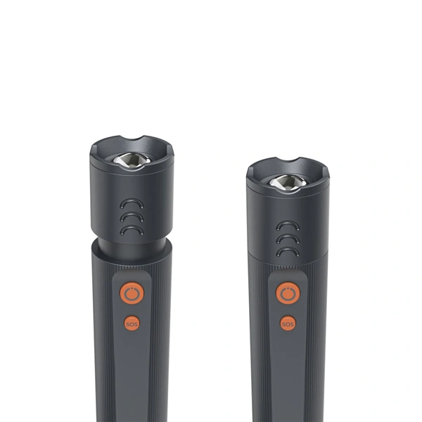Hama FLX600, LED svítilna, hliníková, 600 lm / 250 m, 4 režimy+SOS, IP44, zoom, karabinka, baterie