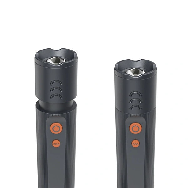 Hama FLX1200-C, LED svítilna, nabíjecí, hliníková, 1200 lm/300 m, 4 režimy+SOS, IP44, zoom,karabinka