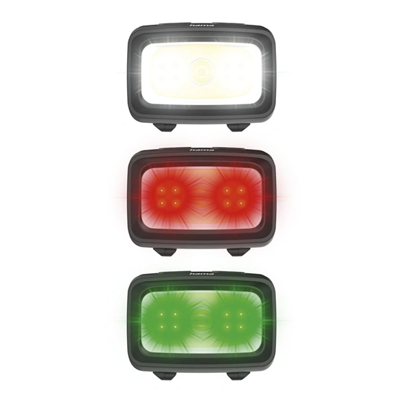 Hama HL350, LED čelovka, COB, svítivost 350 lm, dosvit 60 m, IP44, SOS píšťalka, baterie