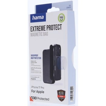 Hama Extreme Protect, pouzdro pro Apple iPhone 17 Pro, magnetické, licence D3O®, černé
