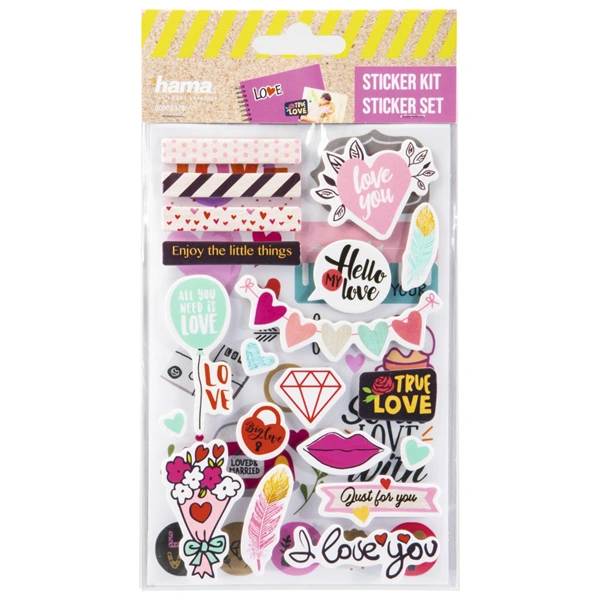 Hama samolepky pro kreativní tvorbu, různé motivy, balení 30 setů (cena je uvedená za 1 set)