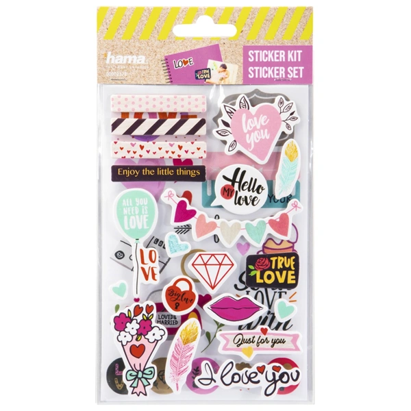 Hama samolepky pro kreativní tvorbu, různé motivy, balení 30 setů (cena je uvedená za 1 set)