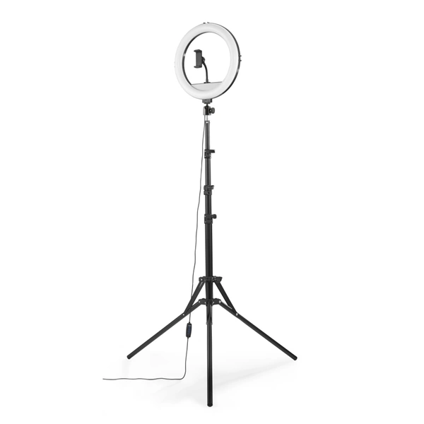 Hama SpotLight Steady 120 III, kruhové LED světlo 12" pro telefon, Bluetooth spoušť, stativ