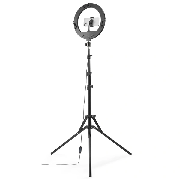 Hama SpotLight Steady 120 III, kruhové LED světlo 12" pro telefon, Bluetooth spoušť, stativ