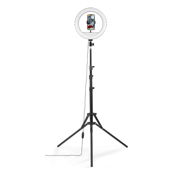 Hama SpotLight Steady 120 III, kruhové LED světlo 12" pro telefon, Bluetooth spoušť, stativ