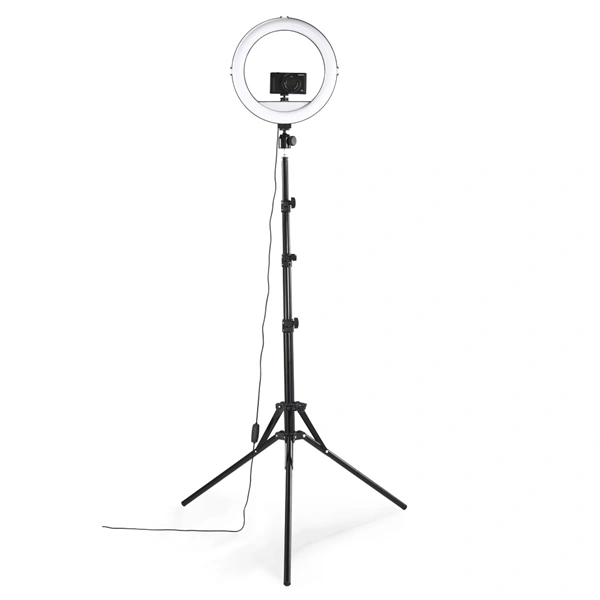 Hama SpotLight Steady 120 III, kruhové LED světlo 12" pro telefon, Bluetooth spoušť, stativ