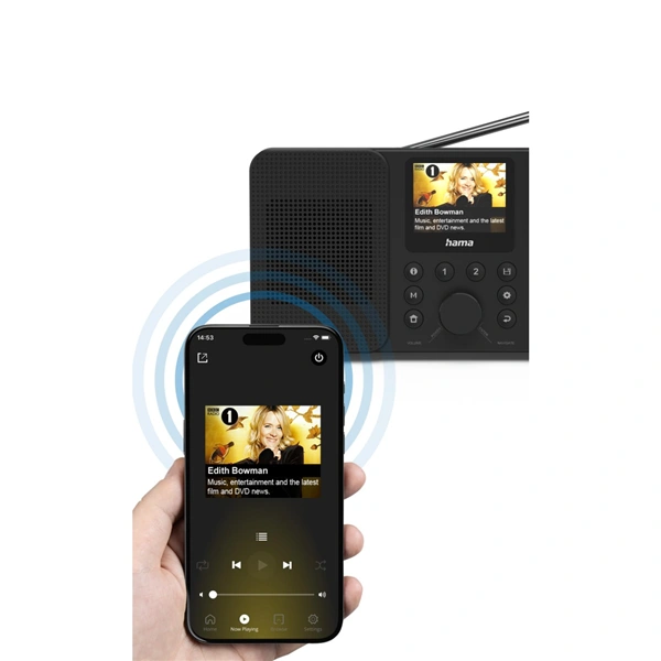 Hama digitální a internetové rádio DIR10, DAB+/FM/Bluetooth, App ovládání