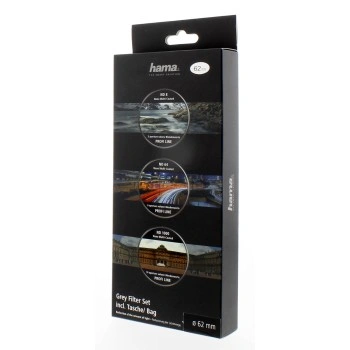 Hama set šedých filtrů ND8, ND64, ND1000, průměr 62 mm, pouzdro na filtre