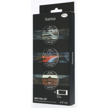 Hama set šedých filtrů ND8, ND64, ND1000, průměr 67 mm, pouzdro na filtre