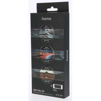 Hama set šedých filtrů ND8, ND64, ND1000, průměr 72 mm, pouzdro na filtre