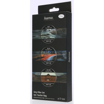 Hama set šedých filtrů ND8, ND64, ND1000, průměr 77 mm, pouzdro na filtre