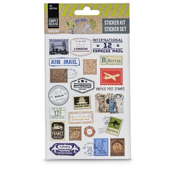 Hama samolepky pro kreativní tvorbu II, různé motivy, balení 54 setů (cena je uvedená za 1 set)