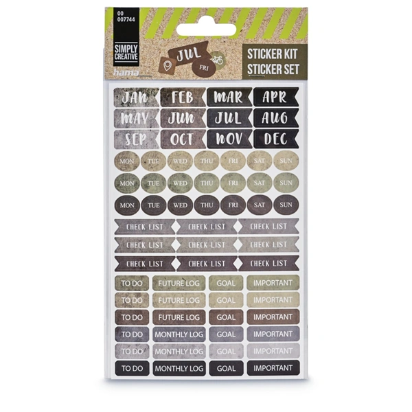 Hama samolepky pro kreativní tvorbu II, různé motivy, balení 54 setů (cena je uvedená za 1 set)