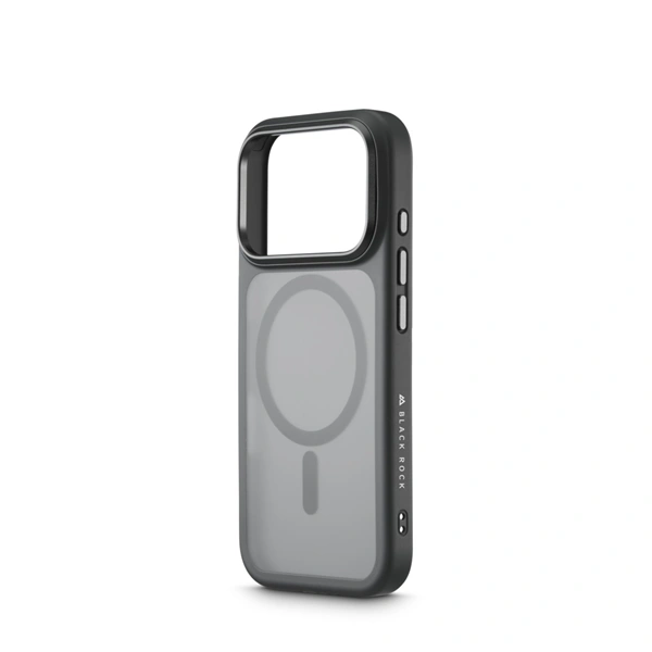 Black Rock Hybrid Case, kryt pro Apple iPhone 17 Pro, magnetický, matný, poloprůhledný černý