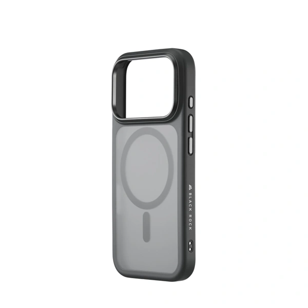 Black Rock Hybrid Case, kryt pro Apple iPhone 17 Pro, magnetický, matný, poloprůhledný černý