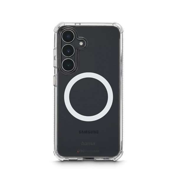 Hama Extreme Protect, kryt pro Samsung Galaxy S25 FE, magnetický, D3O®, nežloutne, průhledný