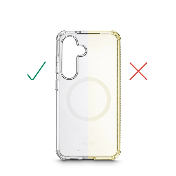 Hama Extreme Protect, kryt pro Samsung Galaxy S25 FE, magnetický, D3O®, nežloutne, průhledný