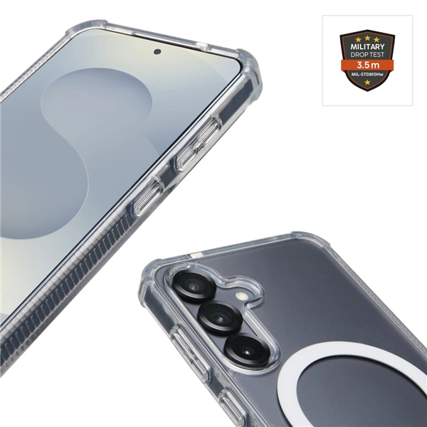 Hama Extreme Protect, kryt pro Samsung Galaxy S25 FE, magnetický, D3O®, nežloutne, průhledný
