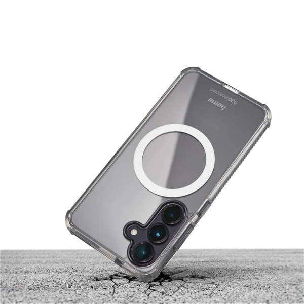 Hama Extreme Protect, kryt pro Samsung Galaxy S25 FE, magnetický, D3O®, nežloutne, průhledný