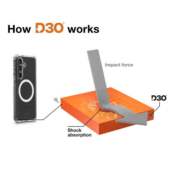 Hama Extreme Protect, kryt pro Samsung Galaxy S25 FE, magnetický, D3O®, nežloutne, průhledný