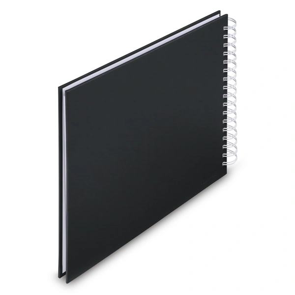 Hama album klasické spirálové FINE ART 28x24 cm, 50 stran, nová černá, bílé listy