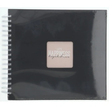 Hama album klasické spirálové FINE ART 28x24 cm, 50 stran, nová černá, bílé listy