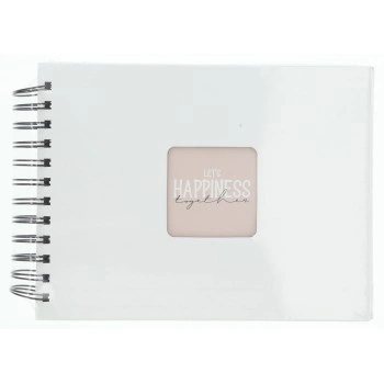 Hama album klasické spirálové FINE ART 24x17 cm, 50 stran, bílá, černé listy