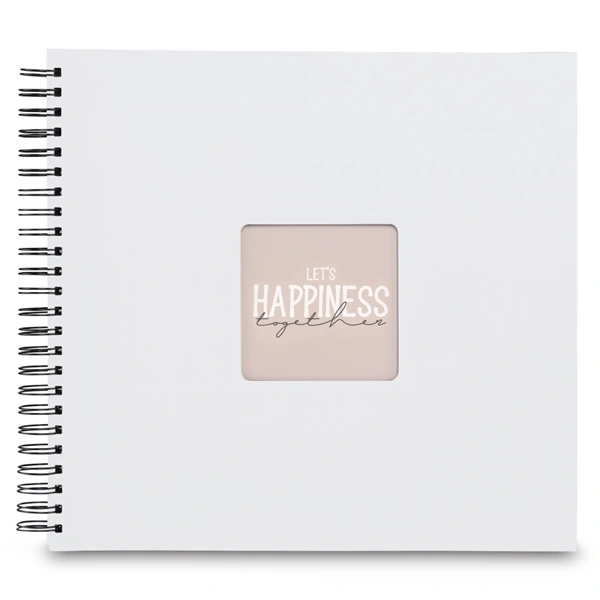 Hama album klasické spirálové FINE ART 36x32 cm, 50 stran, bílá, černé listy